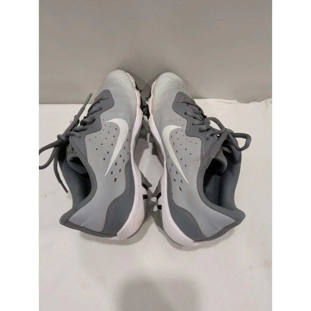 Nike Alpha Huarache Keystone 4 Baseball Cleats Gray White DJ6524-012 Sz 5Y